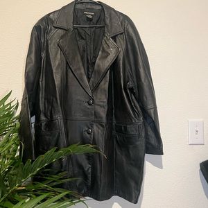 Vintage Savannah 100% Black Leather Jacket ( Size 1X)